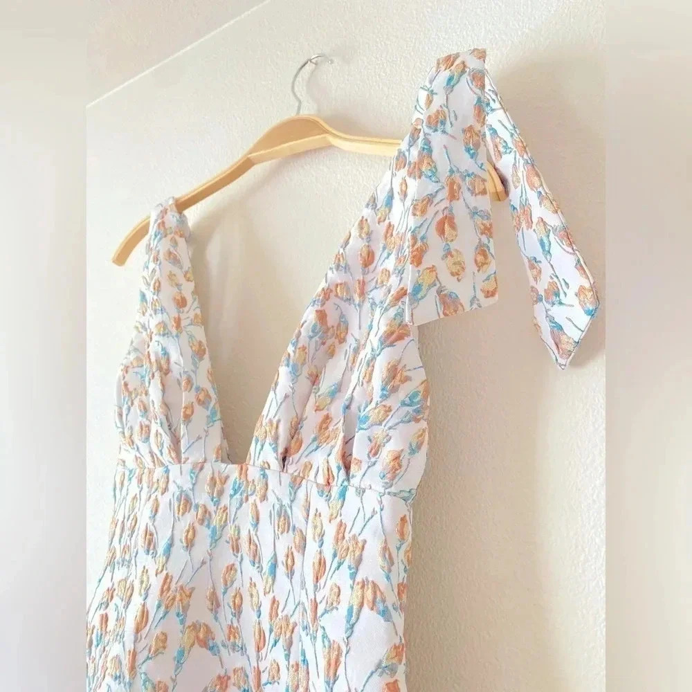 Song of Style Blue and White Midi Dress - Picture 5 of 10